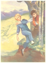 'Churi....unexpectedly gave him such a severe push that
     Erick rolled down the rest of the mountain side....'