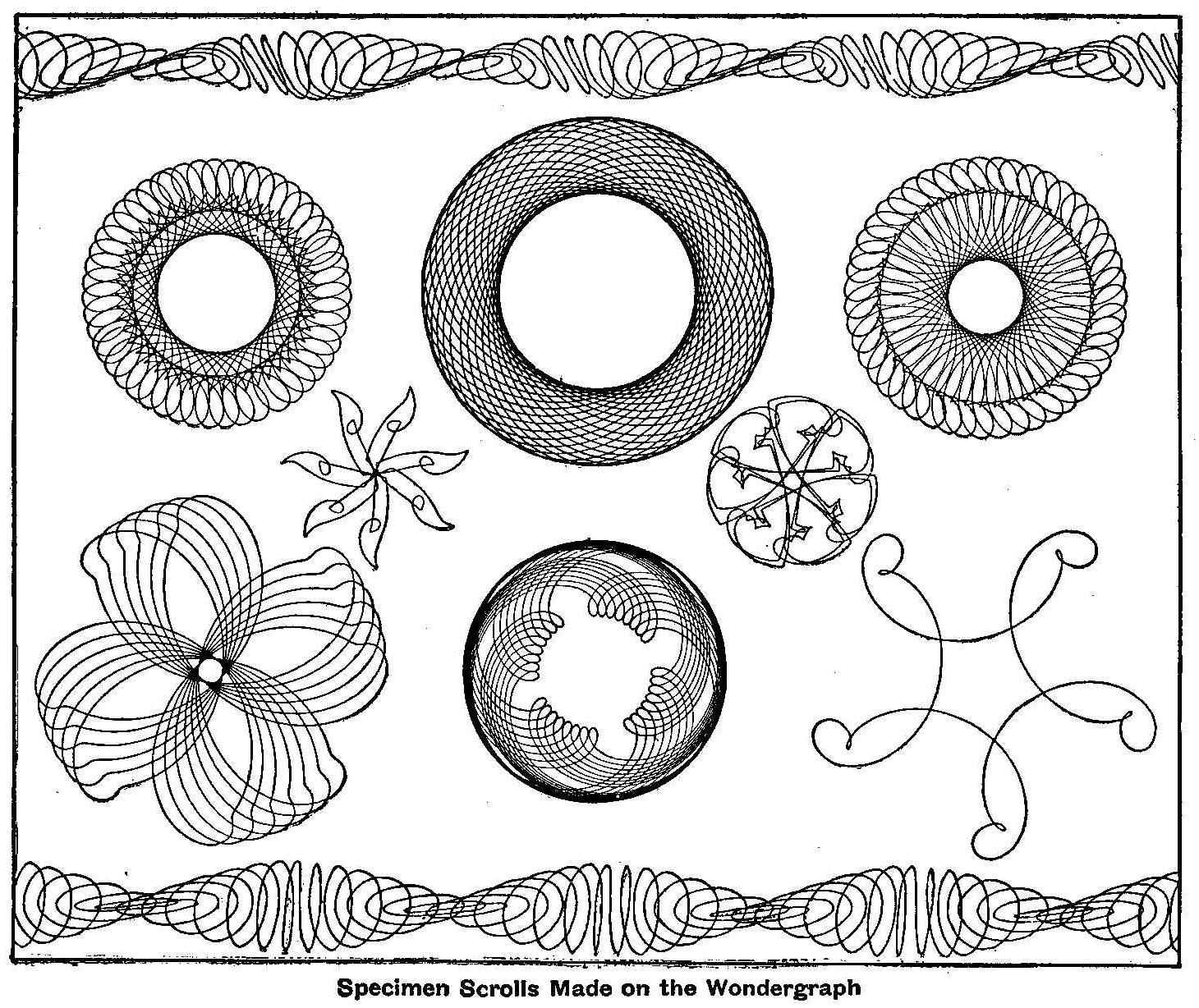 Specimen Scrolls Made on the Wondergraph 