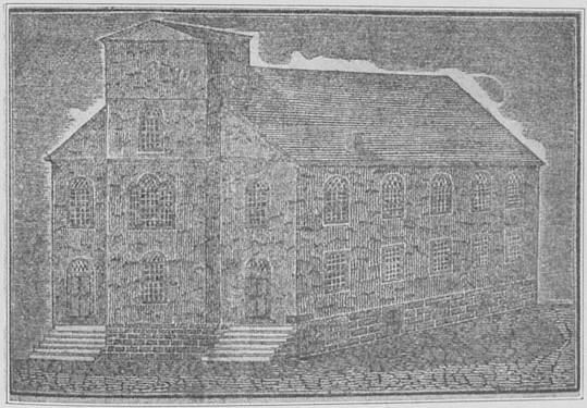 SECOND CHURCH BUILDING

Sheltered Liberty Bell, 1777-78. Photographed from the print of an old
wood cut used in a German newspaper in the year 1840