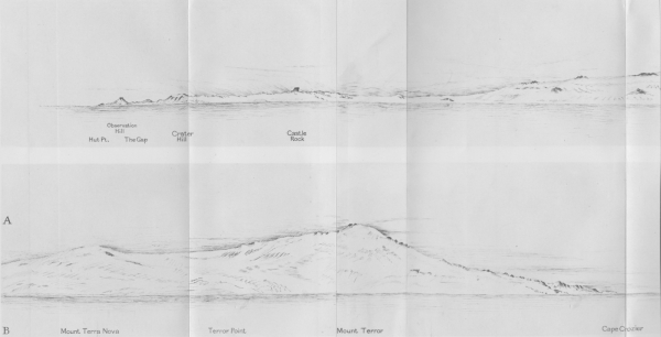 Panorama And Map Of The Winter Journey&mdash;Copied at Hut Point by Apsley Cherry-Garrard from a drawing by E. A. Wilson