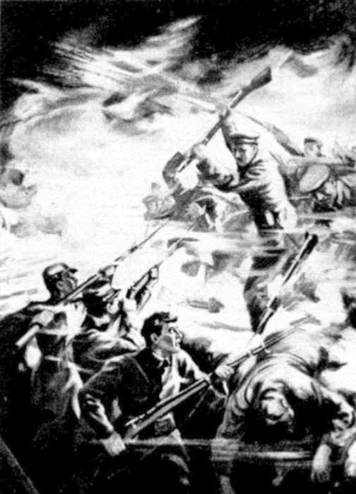 "Once they came to the very edge of the trench to be
slain there"