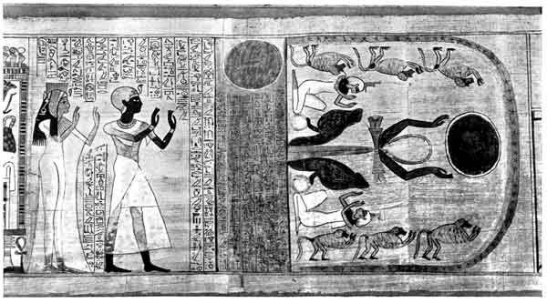 Her-Heru, the first Priest-King, and Queen Netchemet reciting a Hymn to the Rising Sun