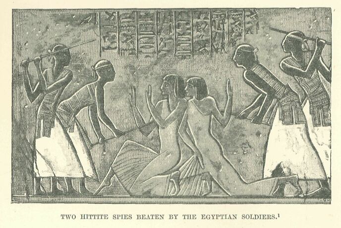 195.jpg Two Hittite Spies Beaten by the Egyptian Soldiers 