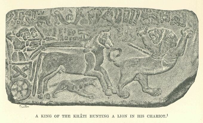 056.jpg a King of the Kh�ti Hunting A Lion in His Chariot 