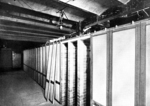 REAR VIEW OF BUS BAR COMPARTMENTS&mdash;MAIN POWER STATION