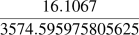 16.1067&nbsp;&frasl;&nbsp;3574.595975805625