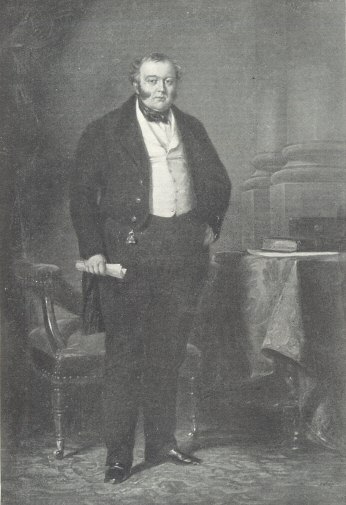George Hudson, the &ldquo;Railway King&rdquo;.  From the
engraving after F. Grant