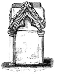 Ancient Stone Reliquary or Shrine, Brixworth Church,
Northamptonshire.