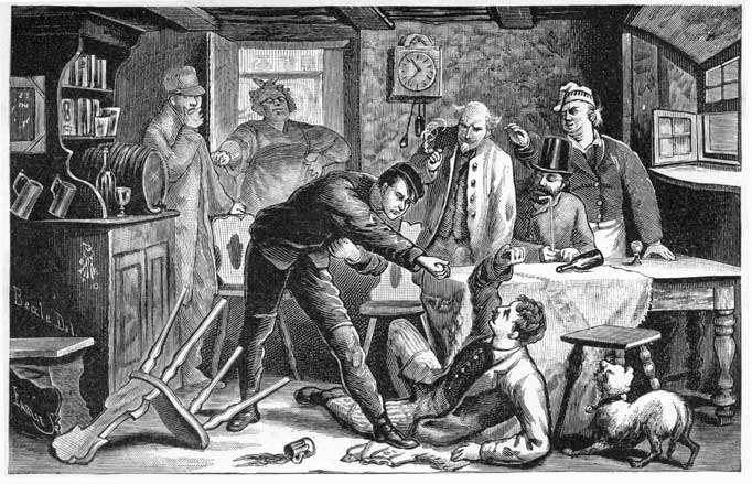 And again he went down beneath the crushing force
of that mighty fist.