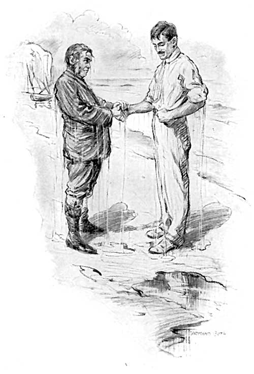 "Mr. Garnet," he said, "we parted recently in anger. I
hope that bygones will be bygones."