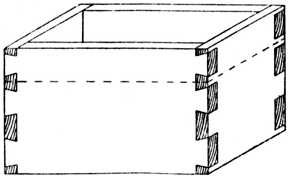 Fig. 299.&mdash;Dovetailing for Small Box.
