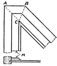 Fig. 330.&mdash;Wide
    Mitred Moulding.