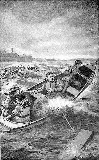 The craft slipped up and over several large sticks
of timber.