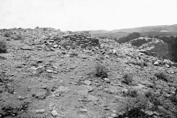 PL. XCVI&mdash;
RUIN ON THE BRINK OF MONTEZUMA WELL