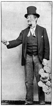 Mr. Herne as Joe Fletcher in "Margaret Fleming." Act I.
"Can't I sell ye a bath sponge?" See page 553.