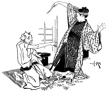 Le magister, d'un coup sec, fit voler en �clats, le vase de Komp�ito