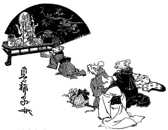 Le chef de la famille s'avan�a lentement sur le front de la troupe