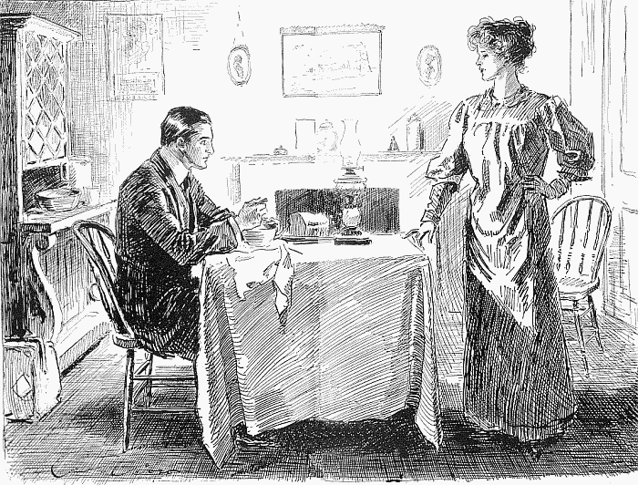 "She said gravely: 'I am afraid it will be blue-bird
weather.'"