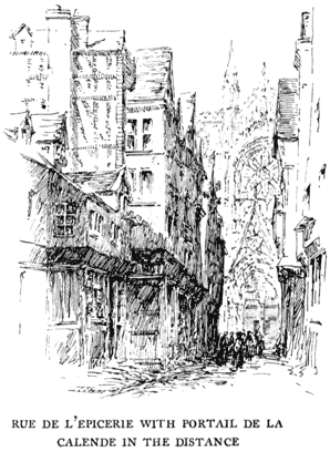 RUE DE L'&Eacute;PICERIE WITH PORTAIL DE LA CALENDE IN THE DISTANCE