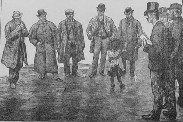 ONE WHO HAS BEEN ROBBED IDENTIFYING THE THIEF AT
NEWGATE.