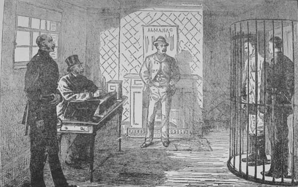 BEFORE THE GOVERNOR&mdash;ASSISTANT WARDER REPORTING A
PRISONER FOR TALKING.