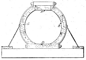 Fig. 64.&mdash;Form for Molding Round Pile with Flattened
Sides.