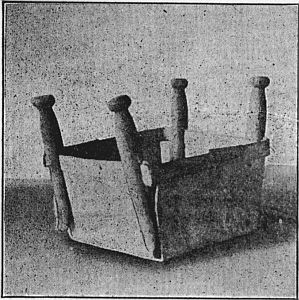 Fig. 9&mdash;Slide the prongs of the clothespins down on the sides of the box.