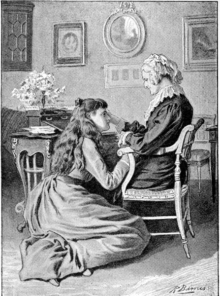 Jacinth sat down on a stool at Lady Myrtle's feet and
looked up in her face.