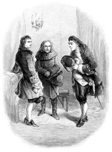 Gaston rose hastily, and met D'Argenson with a law
officer.