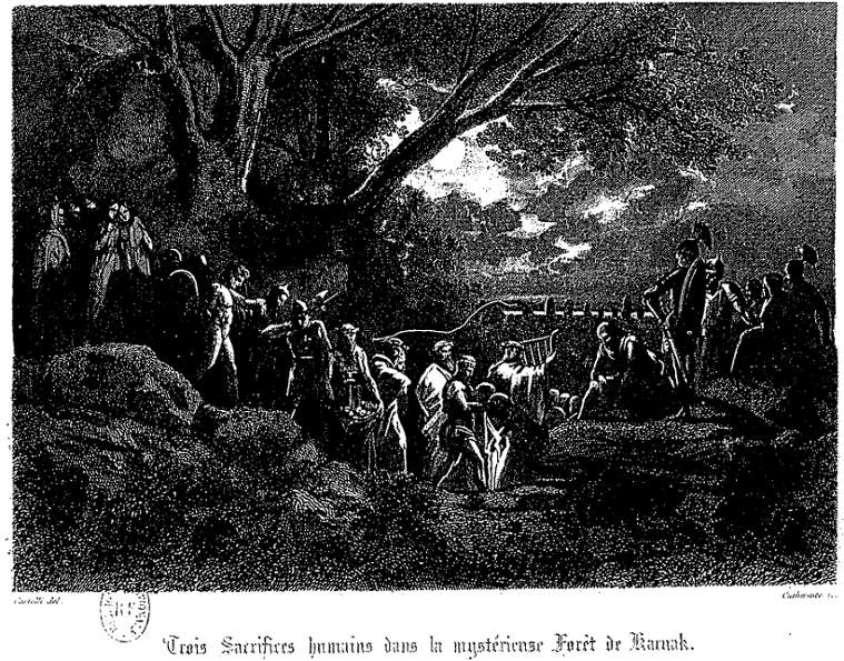 Trois Sacrifices humains dans la myst�rieuse For�t de Karnak.