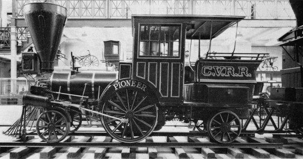 Figure 16.&mdash;The "Pioneer" as first exhibited in the Arts and Industries building.