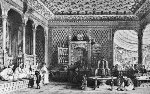 Interior of a Turkish Caffinet, Early Nineteenth
Century&mdash;after Allan