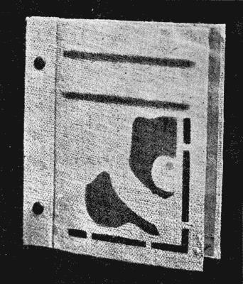 SCRAP OR CLIPPING BOOK

Cover of linen, stenciled.