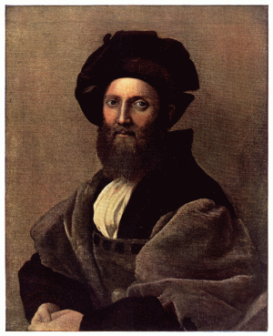 PLATE IX.&mdash;RAPHAEL

PORTRAIT OF BALDASSARE CASTIGLIONE

Louvre, Paris
