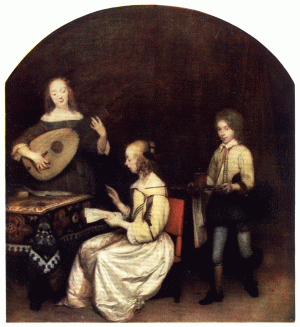 PLATE XXVIII.&mdash;TERBORCH

THE CONCERT

Louvre, Paris