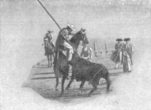 "THE AWFUL DRIVE HOME OF THE GREAT HORN INTO THE HORSE'S
BODY."