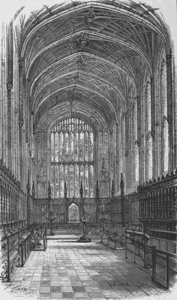 KING'S COLLEGE CHAPEL&mdash;INTERIOR.