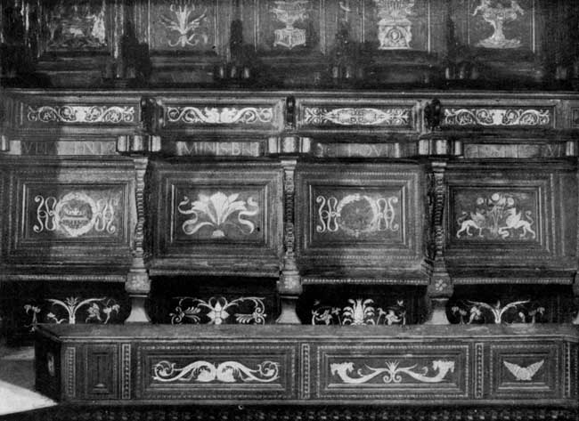 Plate 12.&mdash;Lower Seats of Choir, Cathedral, Perugia.