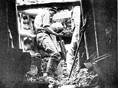 IN A TRENCH MORTAR TUNNEL, DURING THE BATTLE OF THE SOMME,
AT BEAUMONT HAMEL, JULY 1ST, 1916