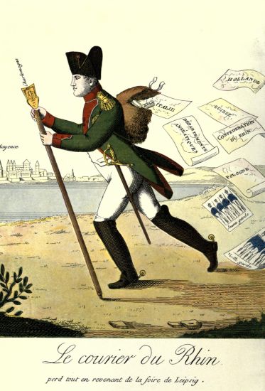 Le courier du Rhin perd tout en revenant de la foire de
Leipsig.