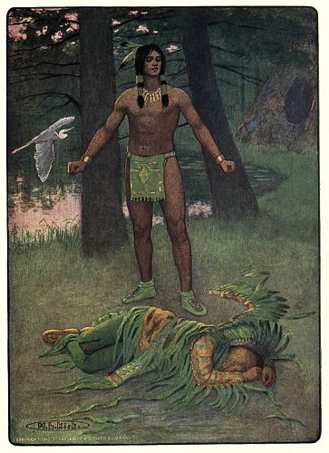 "DEAD HE LAY THERE IN THE SUNSET"&mdash;Page 153