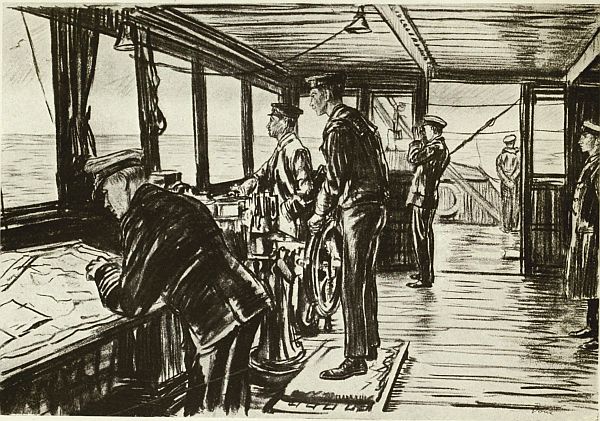 THE BRIDGE OF A MERCHANTMAN