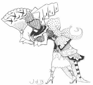 The Wife of the Chief Contractor presented Kisika with a
Beautiful Fan made of Paper Lace