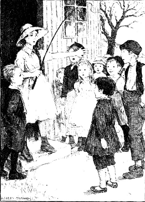 I stood on the barn steps with a long whip.&mdash;Page
260.