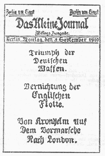 THE FIRST NEWS IN BERLIN OF
THE GERMAN VICTORY.