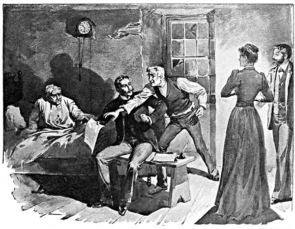 "&lsquo;Let me have it!&rsquo; cried Huckins. &lsquo;I have lived in this
hole for fifteen years, till I have almost rotted away like the place
itself!&rsquo;"