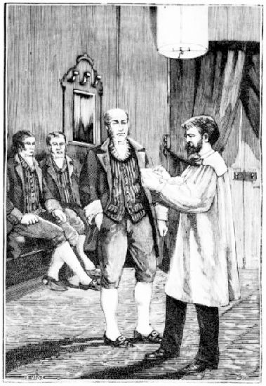 Les valets le tois�rent d'un &oelig;il � fois curieux et
surpris.