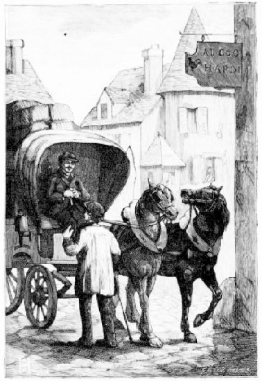 Sur l'imp�riale le cocher bourre sa pipe.