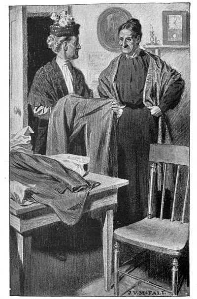 "THE ONLY REAL HOLE IS WHERE HE SAT DOWN ON AN ENGINE SPARK AT THE STATION."
(Frontispiece See p. 129)