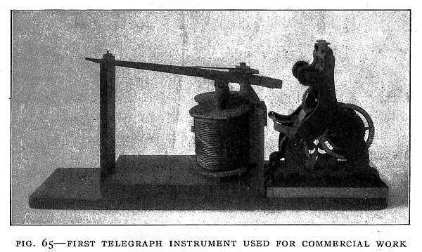 FIG. 65&ndash;FIRST TELEGRAPH INSTRUMENT USED FOR COMMERCIAL WORK